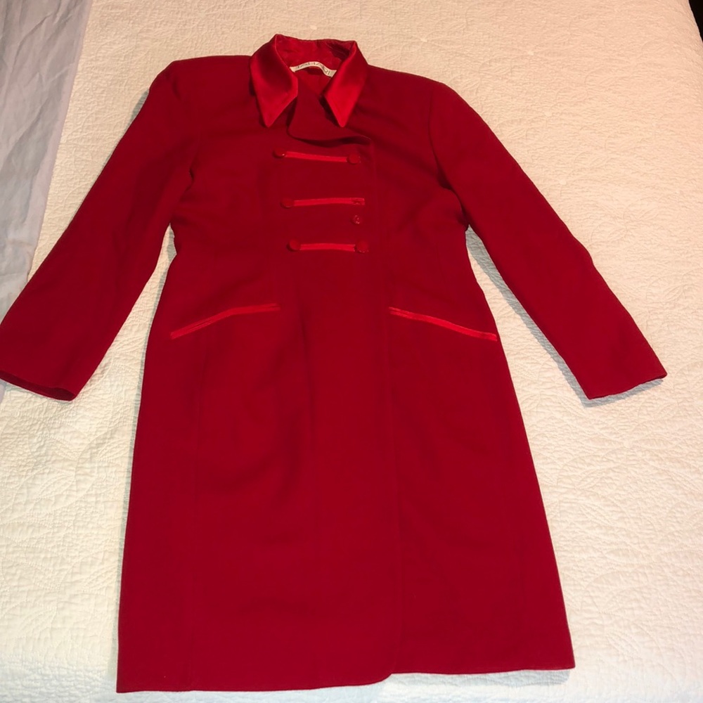 Vintage Tahari Red Long Elegant Jacket